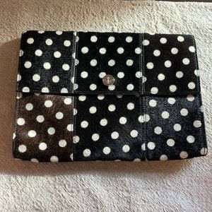 Club Monaco polka dot clutch & wallet